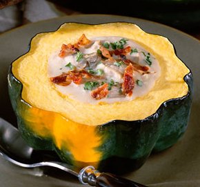 Creamed Oysters in Acorn Squash