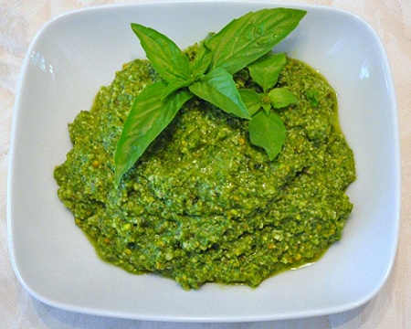 Basil Pesto with Pistachio Nuts