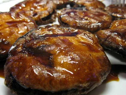 close up image of Fried Eggplant with Molasses 