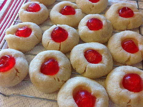 Cherry Gem Cookies Recipe | What's Cooking America