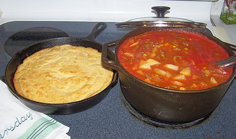 Cottage Vegetable Soup and Golden Cornbread