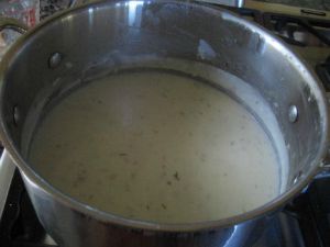 Simmering Dill Pickle Soup