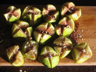 Fresh Figs with Fleur de Sel, Aged Balsamic, and Hazelnuts