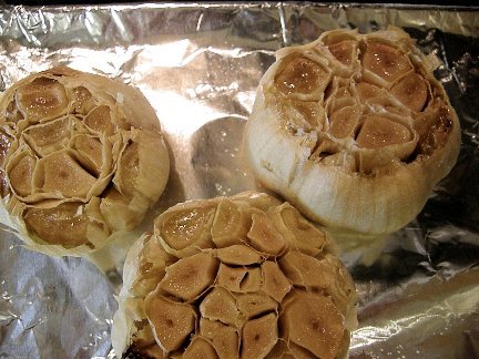 Roasting garlic cloves in oven with foil