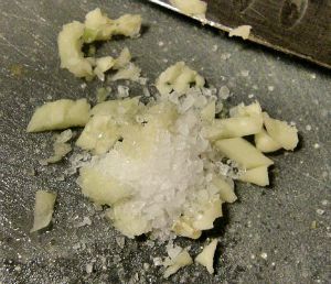 Garlic with salt