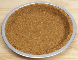 Graham Cracker Pie Crust in pie tin