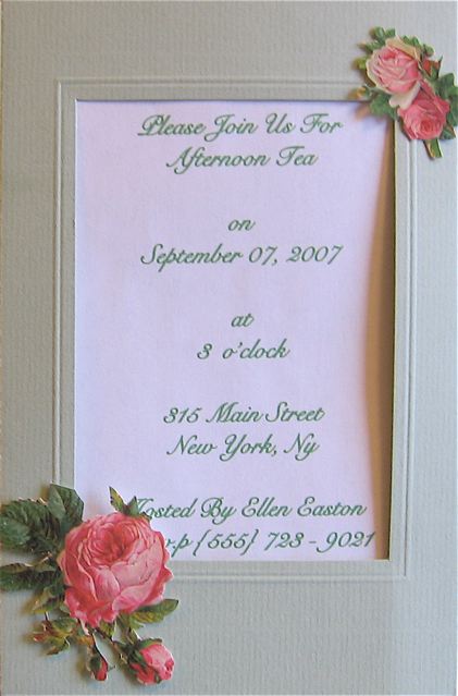 formal high tea invitation