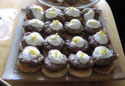 Mini Moroccan Lamb Burgers with Lemon Yogurt Sauce