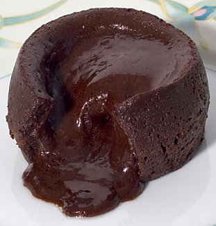 melting chocolate cake