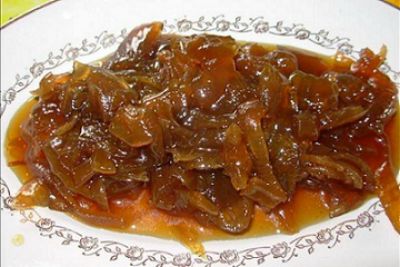 French Onion Marmalade on a white plate