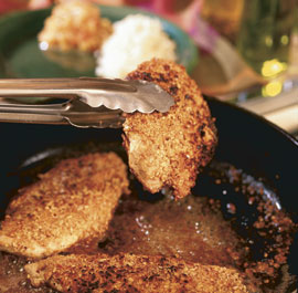 Chicken Breasts with Peanut Crust