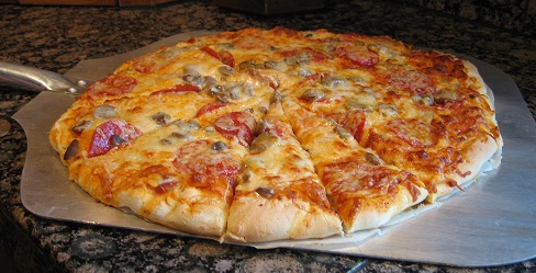 Pepperoni Pizza on Sourdough Pizza Crust