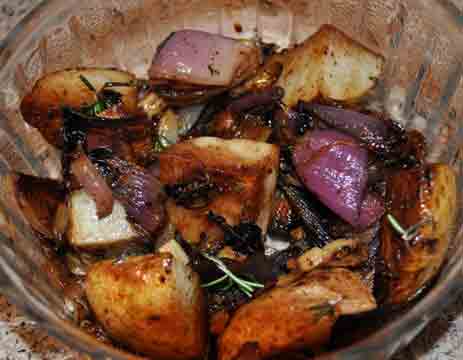 Roasted Potatoes and Red Onions Recipe, Whats Cooking America