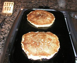 Grilling Sourdough Pancakes