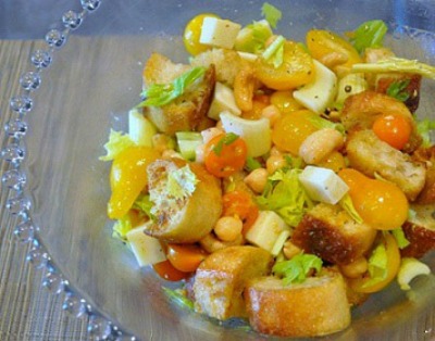 Spicy Bread Salad with Cashews