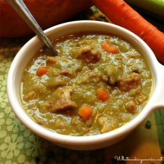 Bowl of Split Pea Soup-chunky