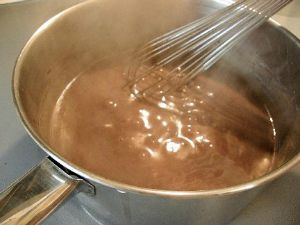 Cooking chocolate mixture