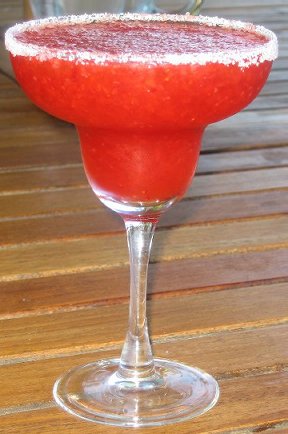 Blended Fresh Strawberry Margarita