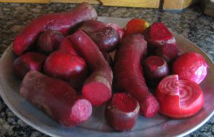 Beets ready to cook