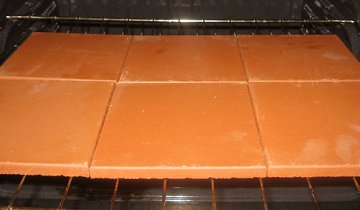 Unglazed tiles for cooking lining oven 