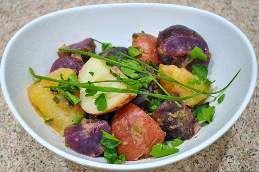 Purple, Red, & Gold Potato Salad