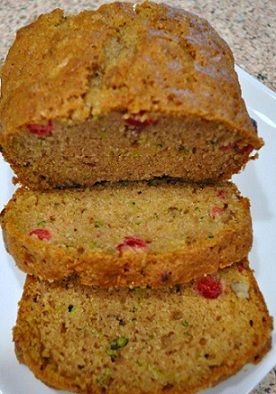 Zucchini Cranberry Bread Recipe, Whats Cooking Amrica