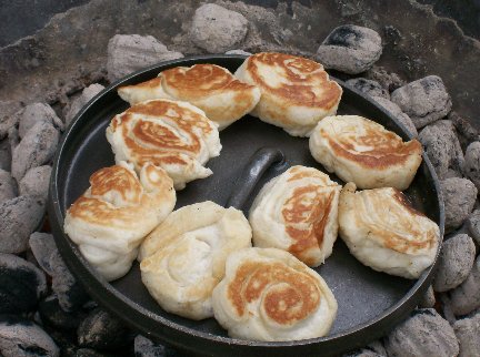 Dutch Oven Scrambled Eggs and Biscuits Recipe, Recipe