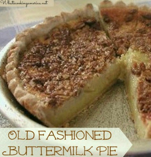 Old Fashioned Buttermilk Pie Recipe Whats Cooking America