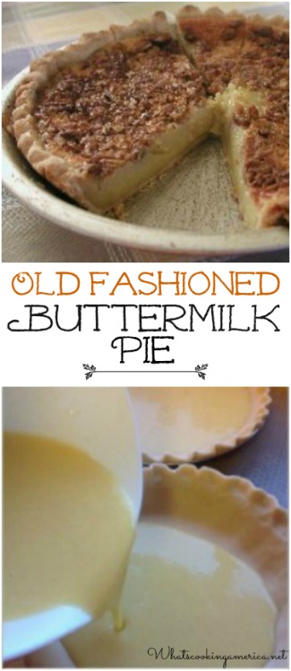 Old Fashioned Buttermilk Pie Recipe Whats Cooking America