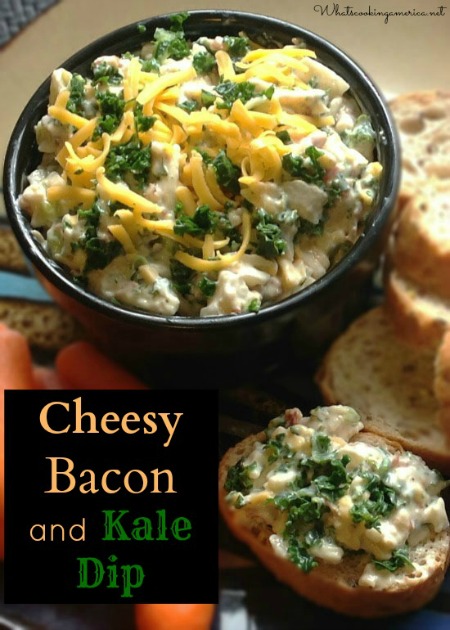 Cheesy Kale and Bacon Dip