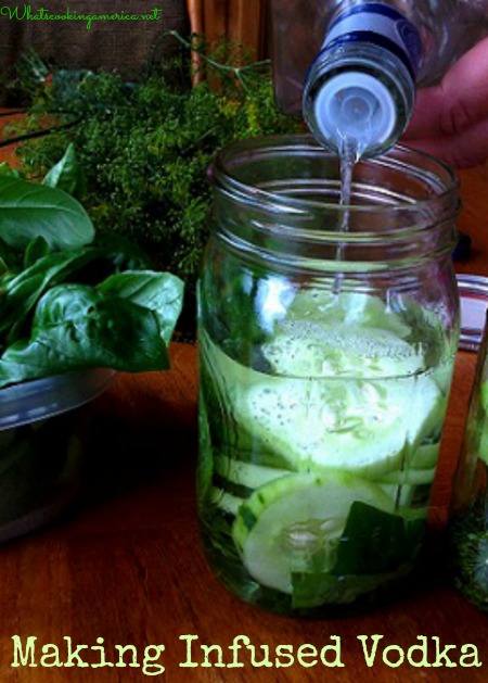 Infusing vodka with cucumber