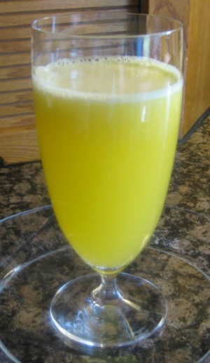 Mexican Pineapple Water in a tall glass from the pineapple recipe collection