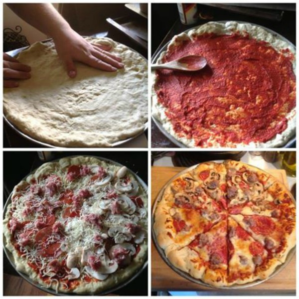 Pizza Making collage