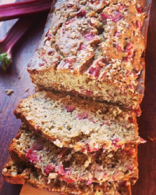 Rhubarb Nut Bread Recipe, Whats Cooking America