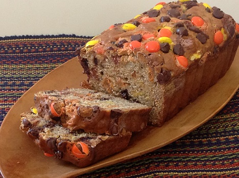 Reeses Peanut Butter Chocolate Banana Bread
