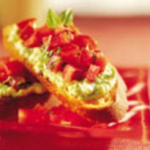 Tomato Avocado Crostini