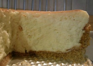 Inside of cheesecake