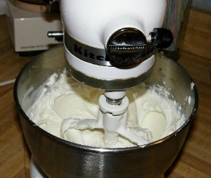 Mixing Cheesecake Batter