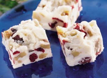 Cranberry Walnut White Chocolate Fudge