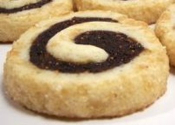 close up image of a date pinwheel cookie