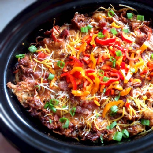 Slow Cooker Pulled Pork Breakfast Casserole, Whats Cooking America