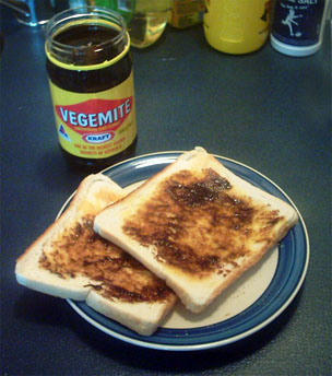 Vegemite Sandwich stock image. Image of knife, food, extract