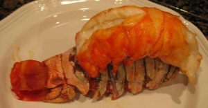 cooked piggy-back lobster tail