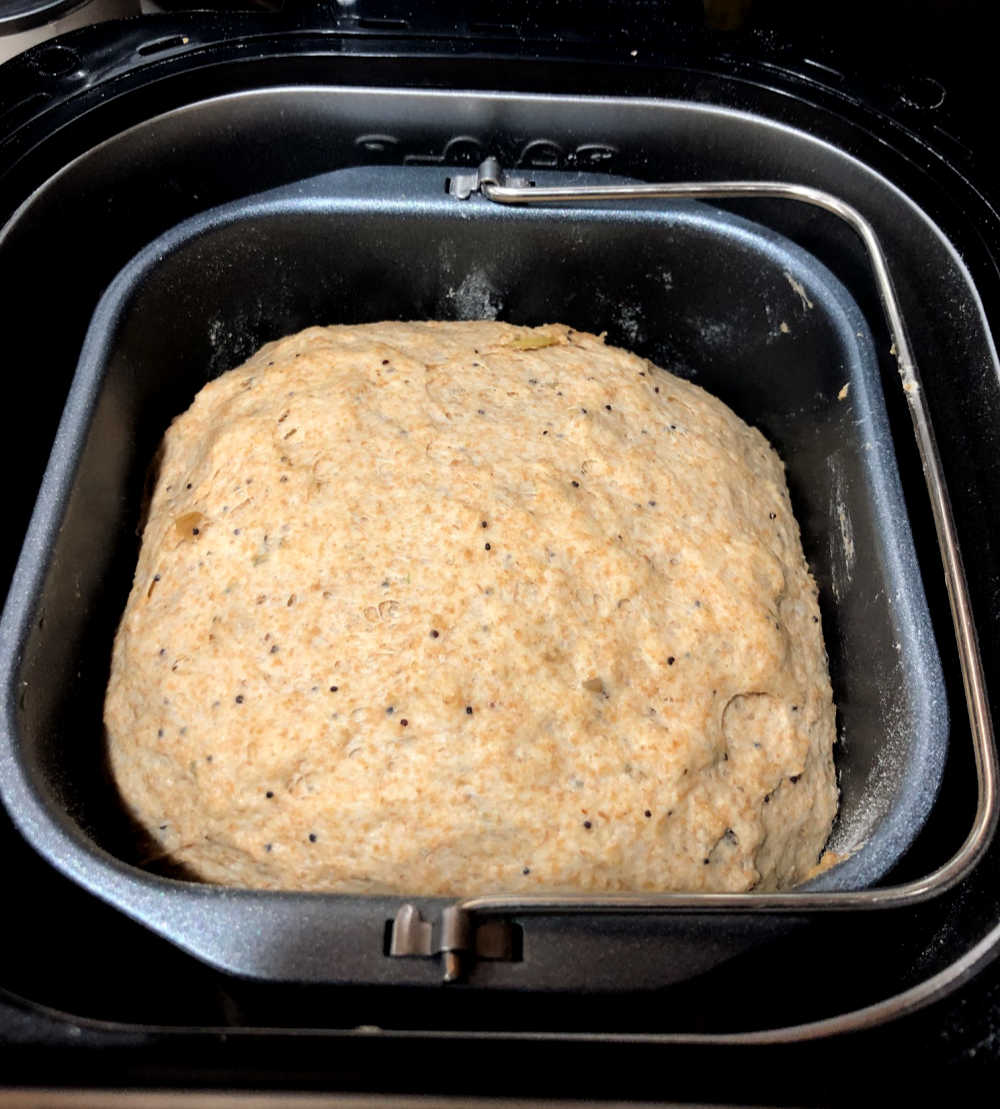 Nutty grain bread after rise