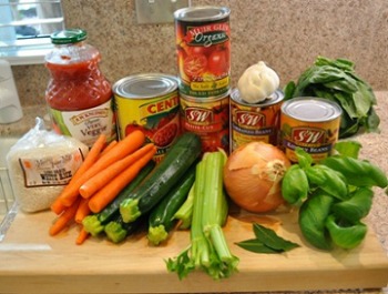 Italian Vegetable Soup Ingredients