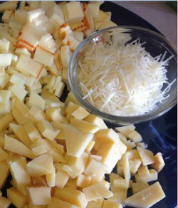Cut up cheese