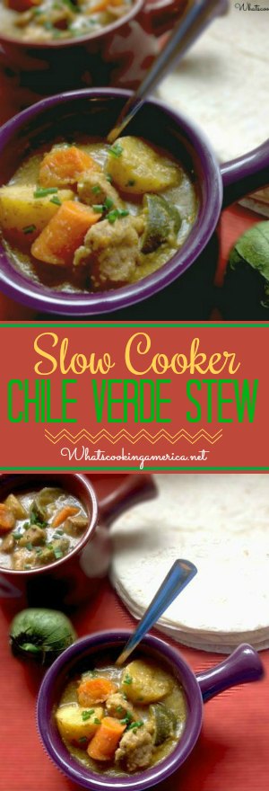 Slow Cooker Pork Chile Verde Stew Recipe (Crock pot Pork Chile Verde)