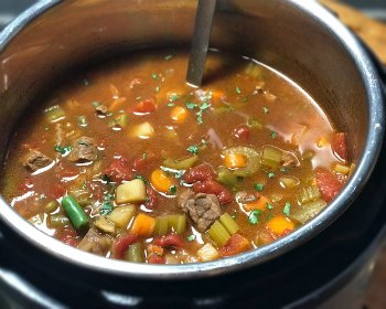 Vegetable Beef Soup-Instant Pot Pressure Cooker