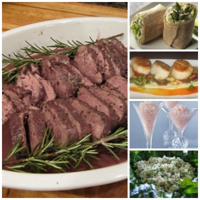 Grilledl Pork Tenderloin Dinner appetizers collage
