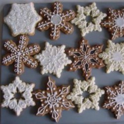 Snow Flake Cookies from Baking corner on a grey surface